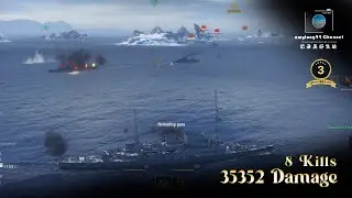 World of WarShips | Hermelin | 35352 Damages 8 Kills - 1080p Gameplay