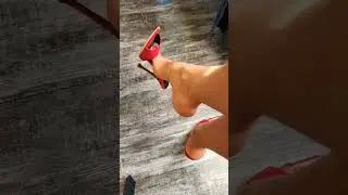 Red top high heels shorts  #feet #foot #legs #legs #most #womensshoes #viralvideo#trending #love#fyp