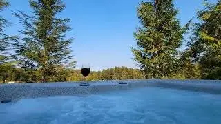 Relaxing Hot Tub 🍷😍 #hottub #hottubs #hottubtime #hottubstream #youtubeislife