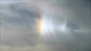 MOVING SUNDOG SEEN FROM A PLANE