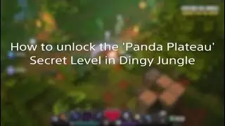 How to unlock the Panda Plateau secret level in Dingy Jungle (Minecraft Dungeons)