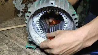 Three phase motor coil winding, 36 slote, 1440 rpm.