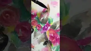 #watercolorpainting #bride #rabbit #bunny #flowerpainting
