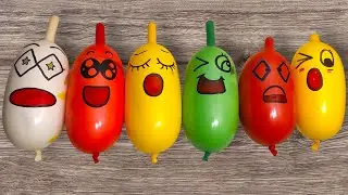 MAKING SLIME WITH MANY FUNNY LONG BALLOON AND GLITTER ! SATISFYING SLIME VIDEOS #3637