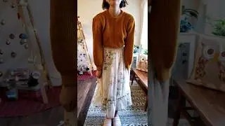 from #curtain to #skirt 🕊 #spring #cottagecore #art #asmr #diy #fashion #handmade #dailyvlog #shorts