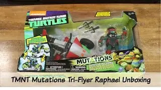 Teenage Muntant Ninja Turtle: Mutations! Mutating Machines Tri-Flyer Raphael Toy Unboxing
