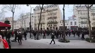 Dozens of #Antifa black bloc attended the direct action in #Paris