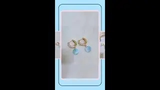 Gold and Blue Gemstone Hoop Earrings Dainty Dangly Earring Set Perfect Fall Jewelry Gift for Brid...