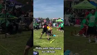 Stone Put with Philly. #shotput #stone #throwing #stoneage #strongman #highlandgames #stronglife