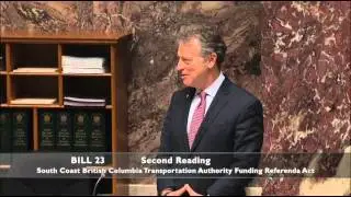 George Heyman speaks on proposed Translink referendum act