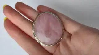 Брошь Розовый Кварц, Мадагаскар, 3600₽