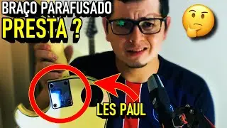 Guitarra LES PAUL com bra&ccedil;o PARAFUSADO presta? Review tocando a guitarra (Golden Les Paul)