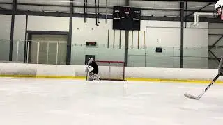 James Barker (born 2009) goalie practice montage Dec 2025
