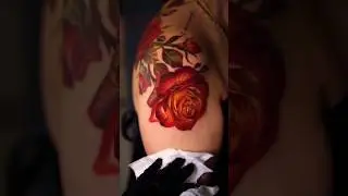 Rose Tattoo On Arm 🎨💉. #tattoo #tattoos #watercolor #tattooartist