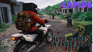 WE SURVIVED EXPLORING THE CITY | MOTORCYCLE, HORDE, AND A BROKEN ENDER CHEST 😱 | Minecraft Zombie...
