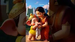 Cute Ganesha helping Maa parvati &hearts;️🤭 #ganesha #cartoon #trending