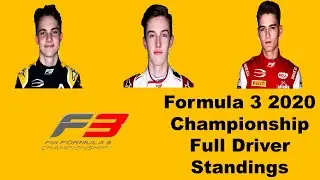 Formula 3 - 2020 Championship Full Driver Standings