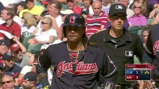 CLE@ARI: Martinez out at first base after review