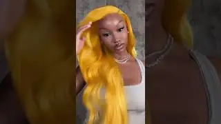 Bright Yellow Wig.🤩 #wig #wigs #yellowwig #wigwholesale #hairstyle #imbeautywholesale #foryoupage