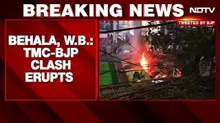 Trinamool, BJP Supporters Clash near Kolkata, Makeshift Stage Set On Fire