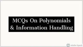 MCQs On Polynomials & Information Handling | Objective Type | Mathematics Corner