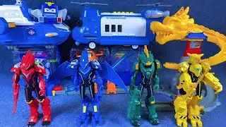 10 mins Unboxing Super Wings Dragon Track & Auldey Dino Guardian Transforming Robots | ASMR