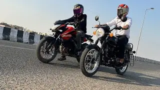Kawasaki W175  Vs Pulsar Ns125 Race | kia hai yey?