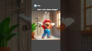 Mario Loves Cold Showers🧊🚿 #mario #aigenerated #memes #chatgpt #shorts #funny #comedyvideos #ai