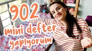 DEFTER YAPIMI VLOG #5 | 902 mini defter yapıyorum