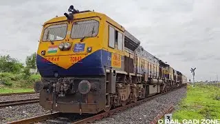 09519 Madurai - Okha Express | Kazipet Twin WDG4D Diesel Locomotive | Indian Railways Videos #wdg4d