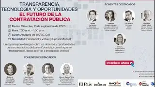 #Envivo Foro  El Pa&iacute;s 2025: Transparencia y tecnolog&iacute;a marcan  la contrataci&oacute;n p&uacute;blica en Colombia