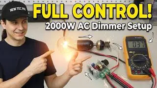 How to Control ANY Light Brightness | 2000W AC Dimmer Setup & Voltage Test