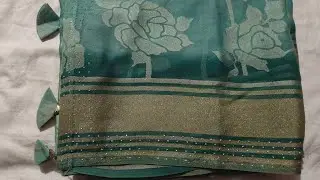 Simple jarkan hotfix stone work saree design collection#saree #new latest design saree collection 
