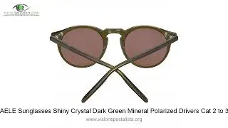Serengeti RAFFAELE Sunglasses Shiny Crystal Dark Green Mineral Polarized Drivers Cat 2 to 3 48mm   1