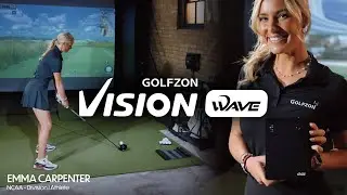 Golfzon Vision WAVE Software Game Play with Emma Carpenter