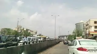 Heavy traffic jam in Jaipur