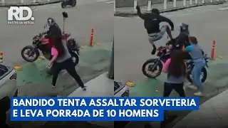 Bandido Tenta Assaltar Sorveteria, Leva Voadora e &eacute; Imobilizado por 10 Homens | Rastro da Not&iacute;cia