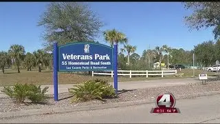 Why is a Lee County employee spending hours at a park?