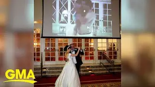 Bride and father share emotional moment during father-daughter dance | GMA
