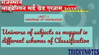 #4 Class_4 ||Universe of subjects as mapped in different schemes of Classification|| ऑनलाइन क्लासेस.
