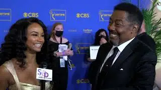 2022 Daytime Emmys Red Carpet: James Reynolds and Raven Bowens (Abe Carver and Chanel Dupree, DAYS)