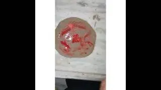Beautiful Red Slime Mixing|| satisfying || relaxing.  #slimelover #redslime #firstslimemixing 💓💖