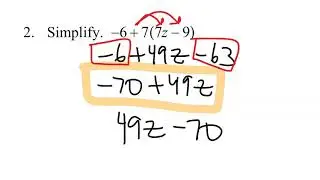 Simplifying Expressions Using Distributive Property and Collecting Like Terms