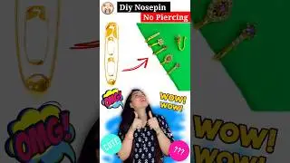 🩷 Diy Nosepin with Safety Pin 🩷| Safety Pin Craft | Homemade Diy Ideas #kateyegirl #shorts #howto