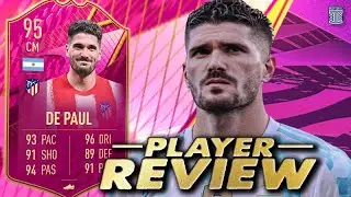 MESSI'S BODYGUARD!😤 95 FUTTIES DE PAUL PLAYER REVIEW! SBC PLAYER - FIFA 22 ULTIMATE TEAM