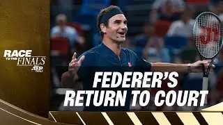 Roger Federer IMPRESSIVE in Exhibition RETURN 👏 | Race to the Finals