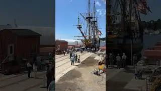 #timelapse of the hauling of the KALMAR NYCKEL  #maritime #history #ship #boats #historic #shipyard