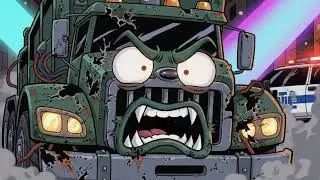 Garbage Cars Battle: Betrayal in Neon Cyberpunk City - 2D Action Cartoon