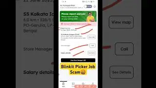 Blinkit Picker Job Scam 🤬 #shorts #youtubeshorts #blinkit #blinkitjob #parttimejob #scam #picker