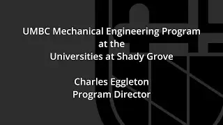 UMBC Mechanical Engineering Program at The Universities at Shady Grove